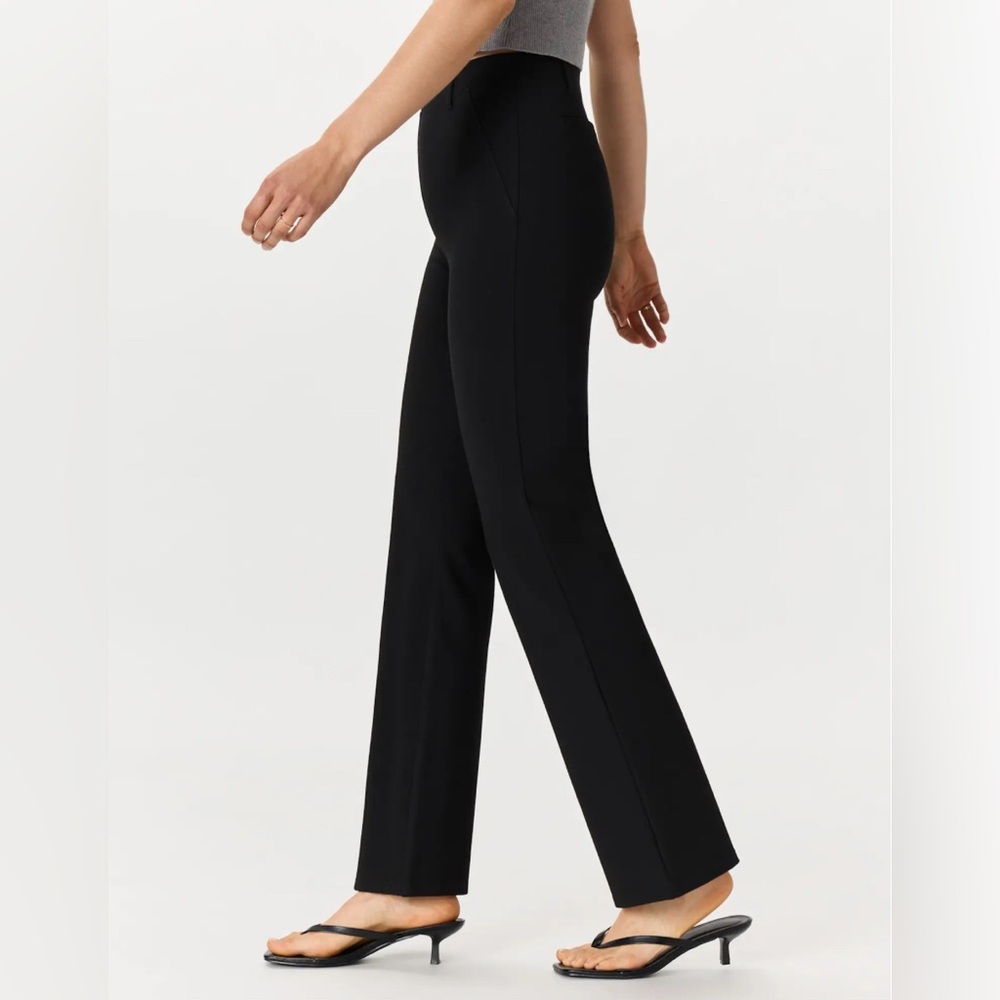 Quince NEW Ultra Stretch Pointe Bootcut Pants Chic Black Workwear XL 28 Inseam - Picture 9 of 10
